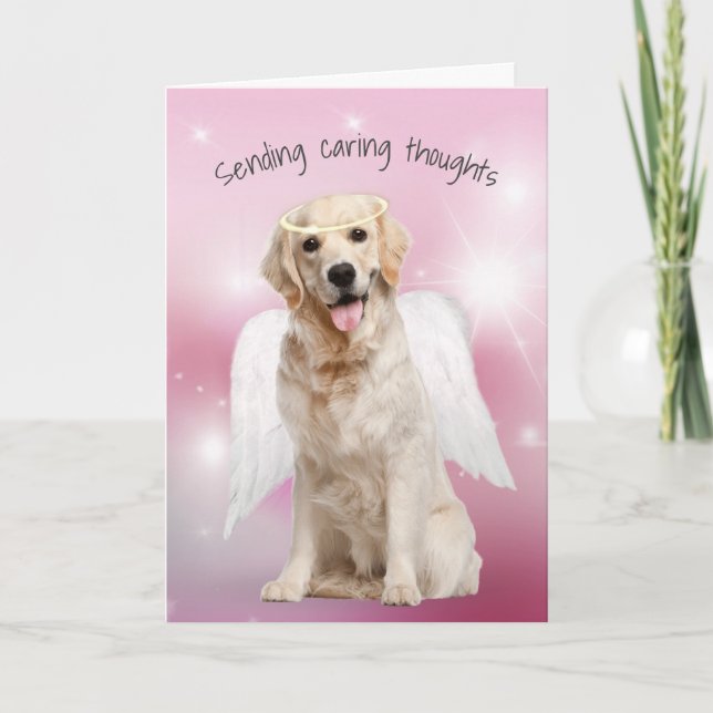 Sympathy Golden Retriever Loss of Pet Card (Front)
