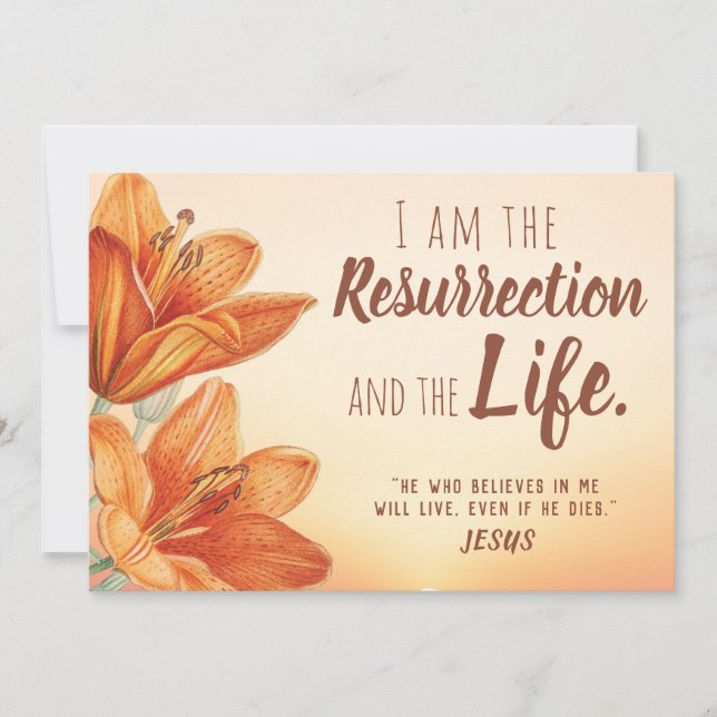 Sympathy, I am the Resurrection and the LIFE Card (Front)