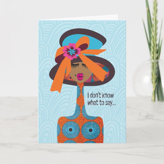 Sympathy - I don't know what to say... Thank You Card (Front)