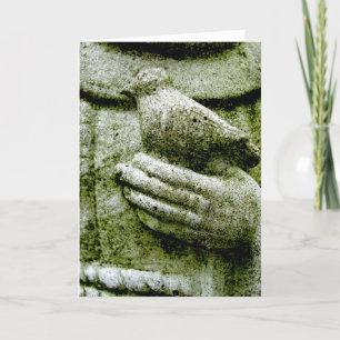 Sympathy in Irish Gaelic Bird in Hand Card