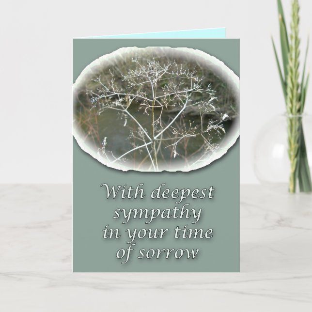 Sympathy Lacy Weed Card (Front)