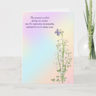 Sympathy Lily of the Valley With Butterfly Card