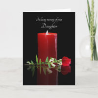 Sympathy Loss of Daughter Condolences Candle