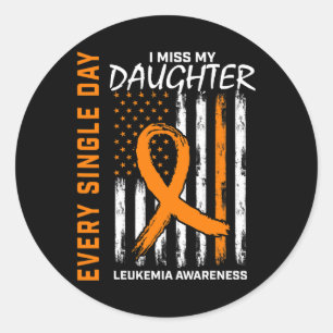 Sympathy Loss of Daughter Leukaemia Awareness Amer Classic Round Sticker