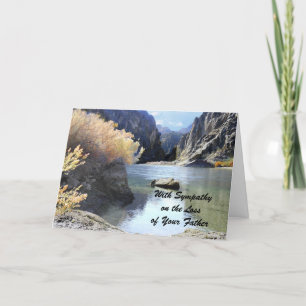 Sympathy, Loss of Father, Beautiful Scenery Card
