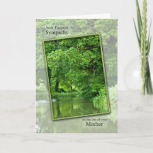 Sympathy loss of mother tranquil river scene