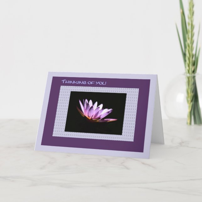 Sympathy, Loss of Mother, Water Lily Card (Front)