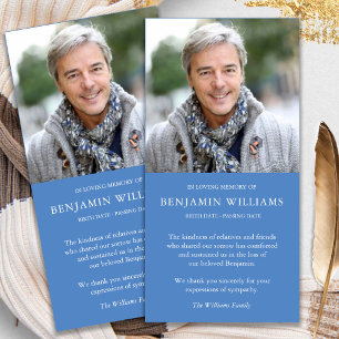 Sympathy Loss Photo Marine Funeral Thank You Cards