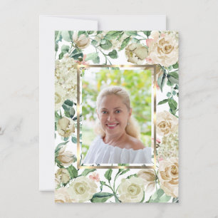 Sympathy Loving Memory Floral THANK YOU Photo Card