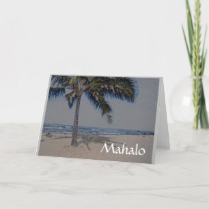 Sympathy Mahalo from Family   Thank You Card