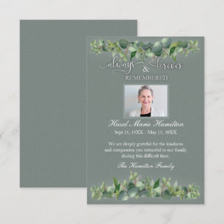 Sympathy Memorial Always Forever Remembered Person