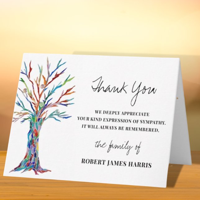 Sympathy Memorial Funeral Thank You Card (Creator Uploaded)