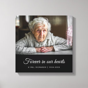 Sympathy Memorial In Loving Memory   Photo Canvas Print