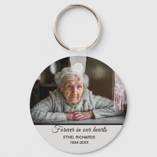 Sympathy Memorial In Loving Memory   Photo Keychain