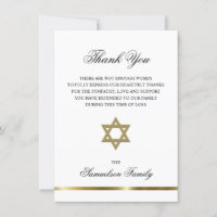 Sympathy Memorial Jewish Star Gold PHOTO Merci