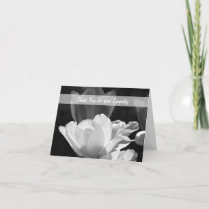 Sympathy Memorial Thank You Note Card -- Tulips