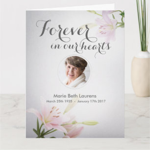 Sympathy Memorial Thank You Note Card with Photo