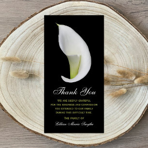 Sympathy Memorial Thank You Photo Card - Lily