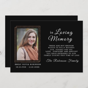  Sympathy Memory Black Gold MERCI Photo