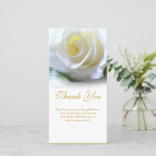 Sympathy Merci funéraire Floral Rose blanche