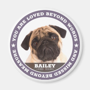 Sympathy Modern Simple Custom Pet Photo Keepsake Magnet