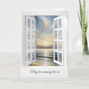 Sympathy Ocean Sunrise View in Window Card