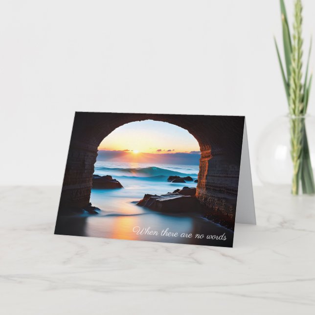 Sympathy Ocean Sunrise with Brick Arch Card (Front)