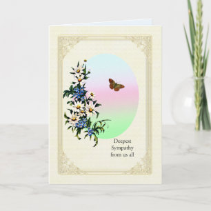 Sympathy on Loss From Us All, Flowers Card