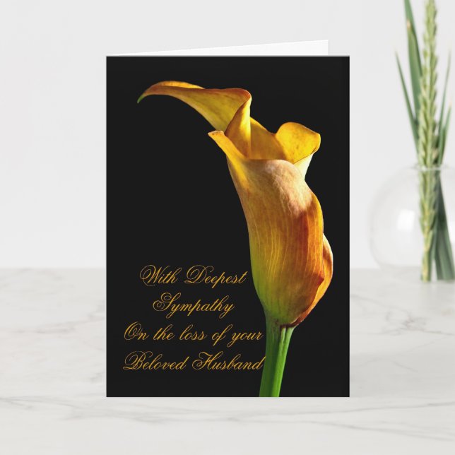 Sympathy on loss of husband card (Front)