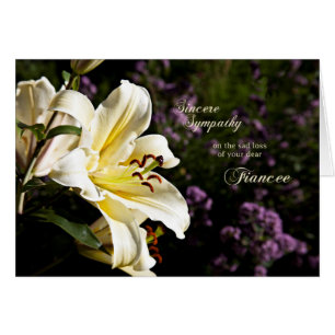 Sympathy on the death of a fiancee.