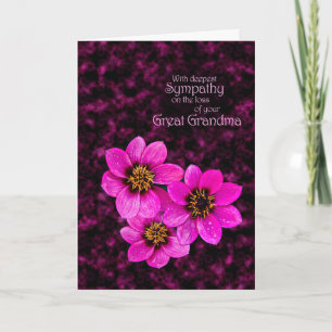 Sympathy on the loss of a great grandma card