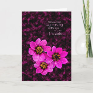 Sympathy on the loss of parents card