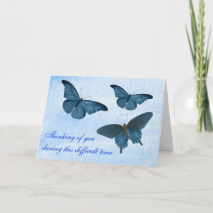 Sympathy or Condolences Simple Butterflies Nature Card
