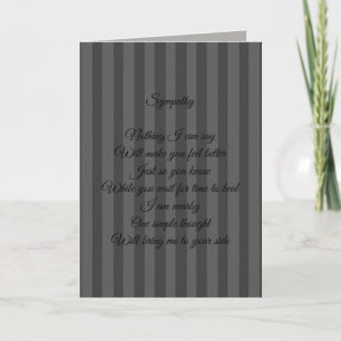 Sympathy Personalised Card