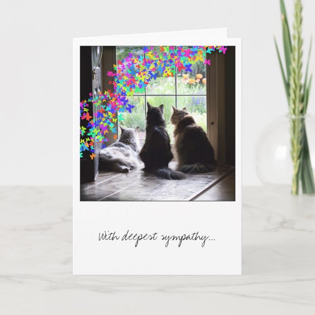Sympathy, pet loss, rainbow bridge card (Front)