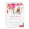 Sympathy Pink Floral Photo Funeral Thank You Card