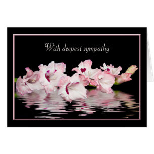Sympathy Pink Gladiola Water Reflection