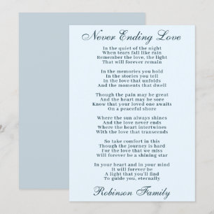 Sympathy Poem Card