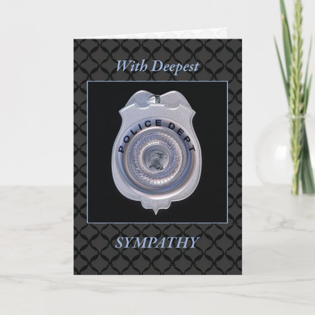 Sympathy Police Badge Law Enforcement Card (Front)
