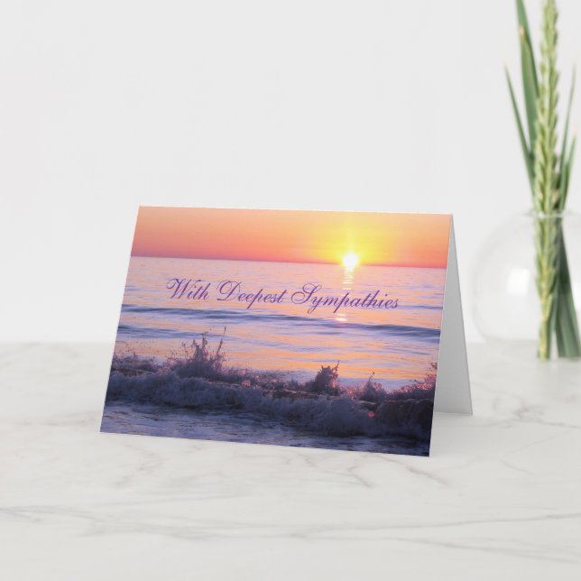 Sympathy - Purple Sunset Card (Front)