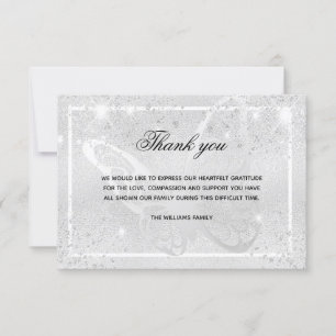 Sympathy silver butterfly photo thank you