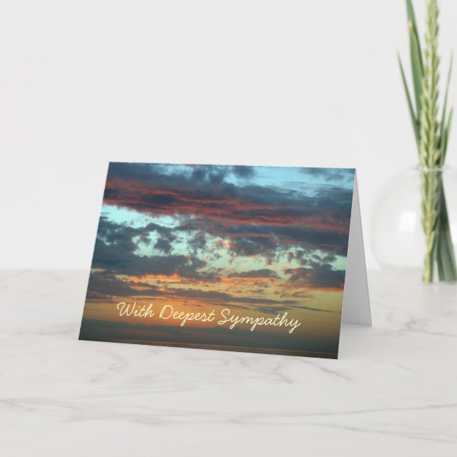 Sympathy sunset clouds card (Front)