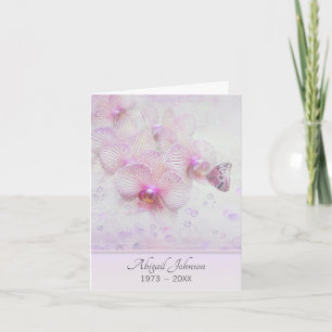 Sympathy Thank You Butterfly On an Orchid Card
