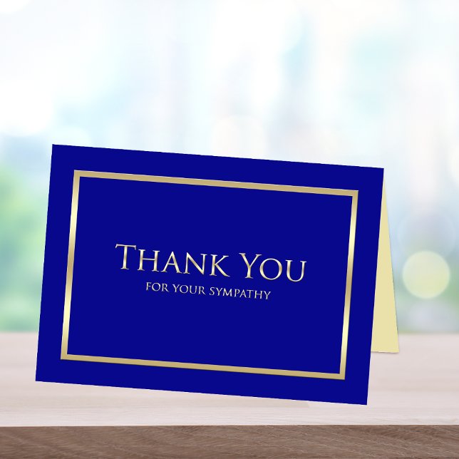 Sympathy Thank You Card -- Classic Navy (Creator Uploaded)