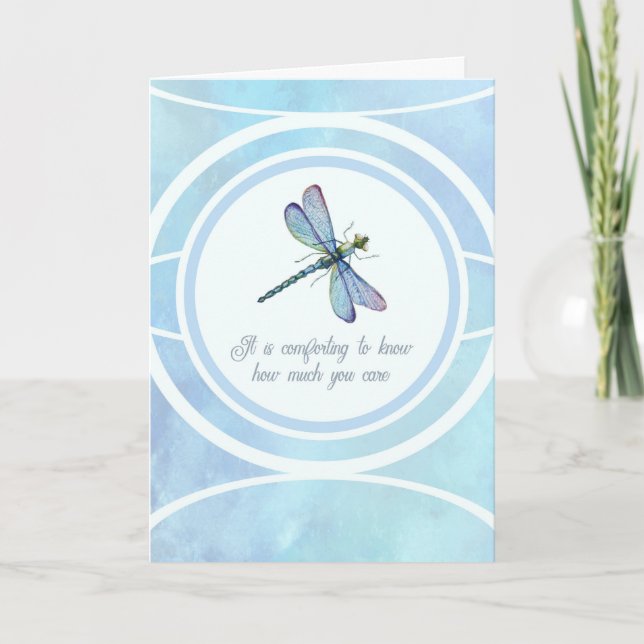 Sympathy Thank You Dragonfly Comfort (Front)