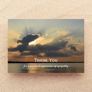 Sympathy Thank You Flat Card - Sunset