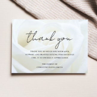 Sympathy Thank You Floral Rose Bereavement Card