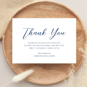 Sympathy Thank You Funeral Note Card Bereavement