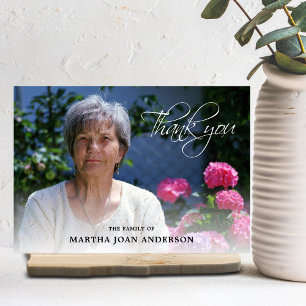 Sympathy THANK YOU Memorial   add PHOTO Card