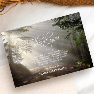 Sympathy THANK YOU Memorial Funeral PHOTO Card